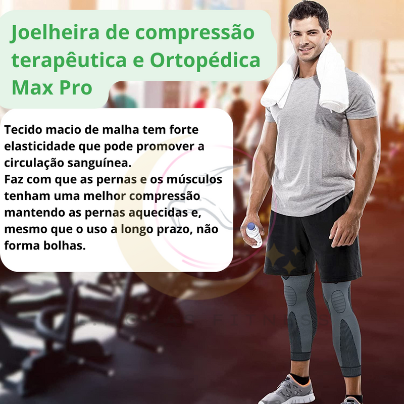 Joelheira de compressão terapêutica e Ortopédica Max Pro