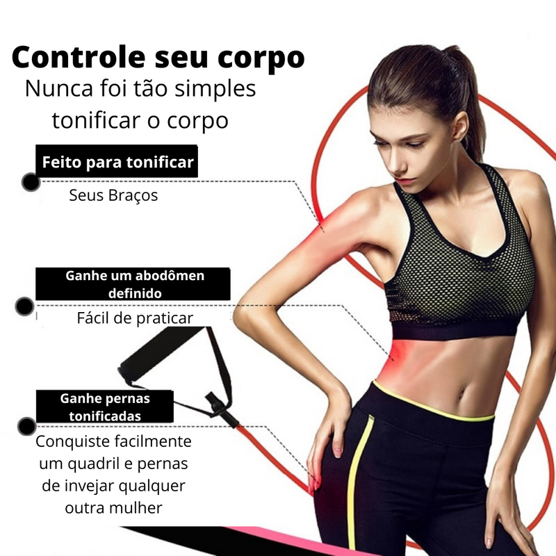 Corda Elástica Fitness para Treinos de Força Smart Force