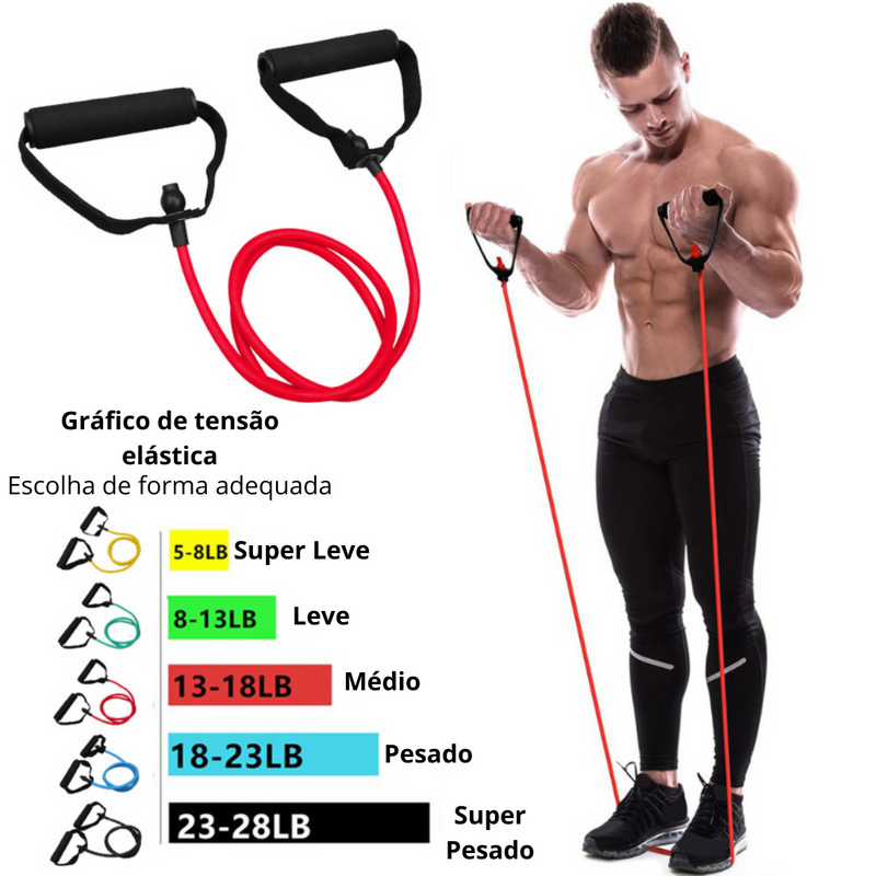 Corda Elástica Fitness para Treinos de Força Smart Force